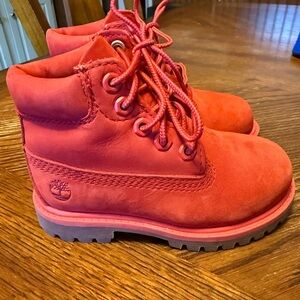 Timberland Kids Vibrant Red Boots